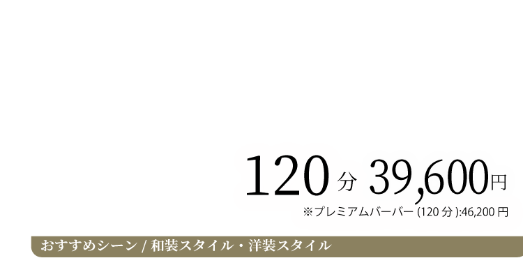プラチナスパ料金 おすすめシーン 前撮り・洋装スタイル