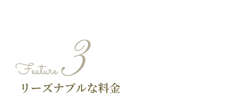 リーズナブルな料金キャッチ