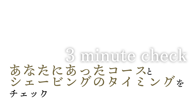 シェービングのタイミングをチェック背景