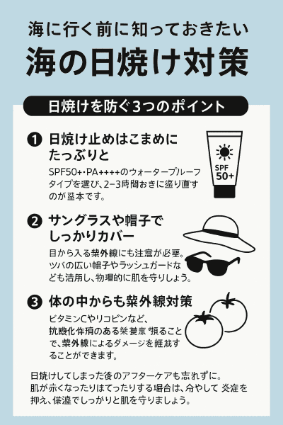 焼きたくない人のための“海の日焼け対策”