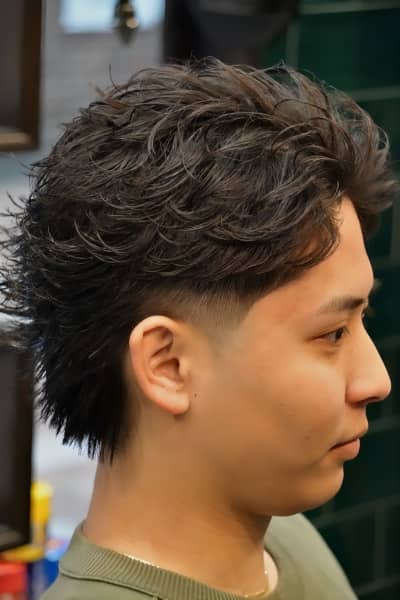 フェードウルフ×パーマ