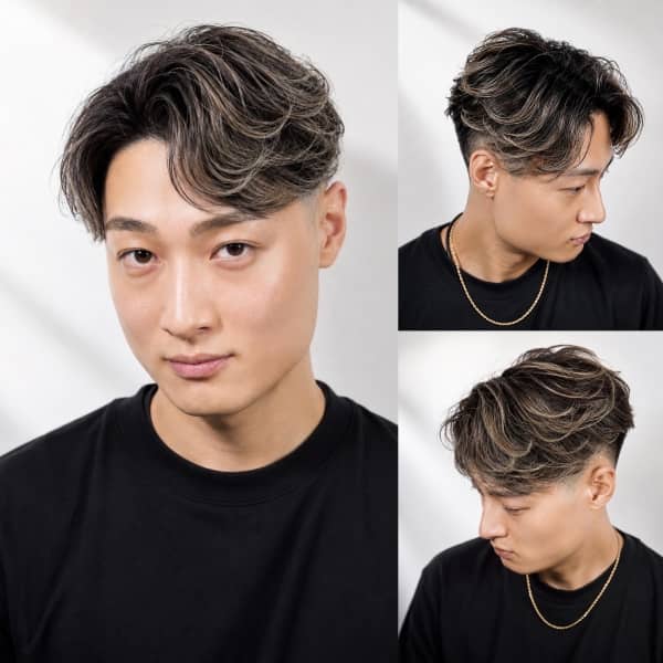 メッシュ×フェザーショート