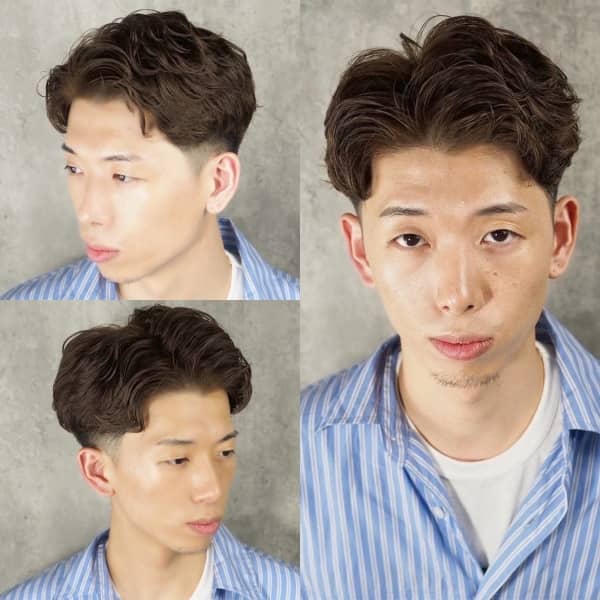 清潔感あふれるフェードセンターパート