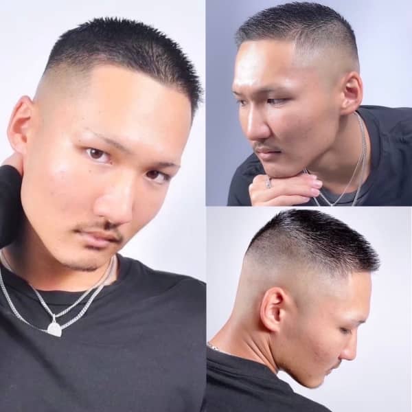 【男を引き上げる鋭いスキンフェード】**