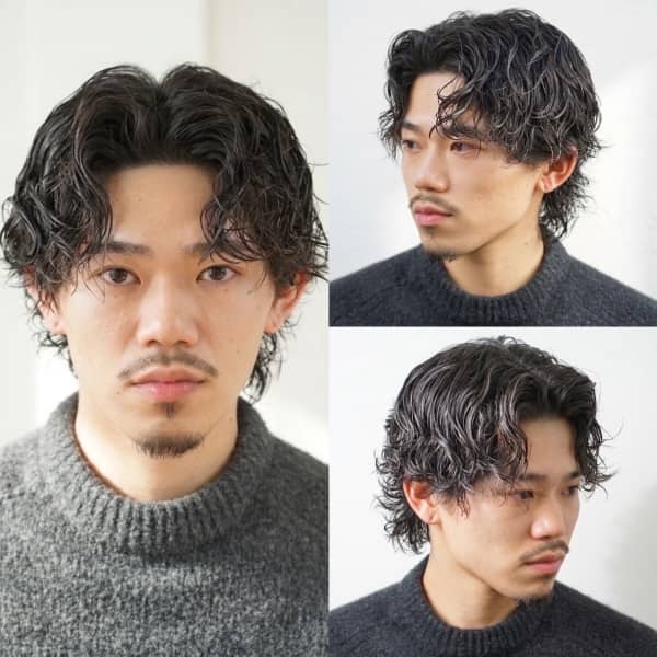 抜け感を楽しむセンターパートツイストスパイラル