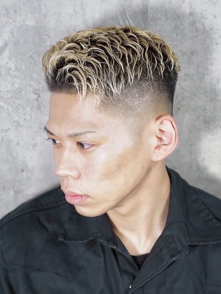 ブロンドツイスト×フェードで男前スタイル✨