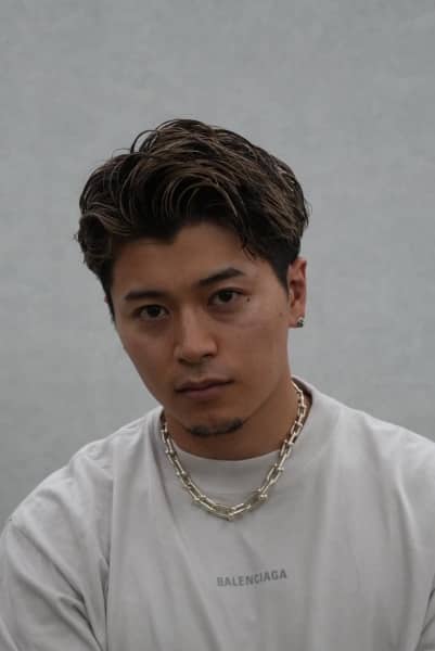 メッシュかきあげパーマ