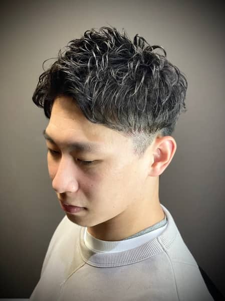 アイロンパーマメンズショート