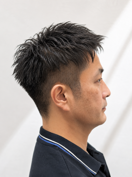 おじさんツーブロックショート