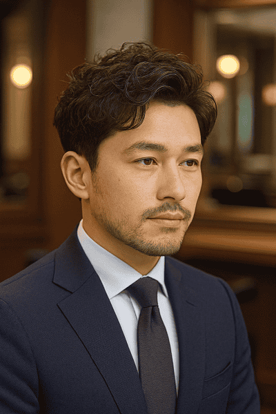  忙しい30代に似合う、清潔感あるビジネスパーマスタイル