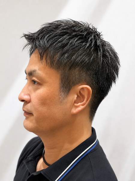 おじさんツーブロックショートスタイル