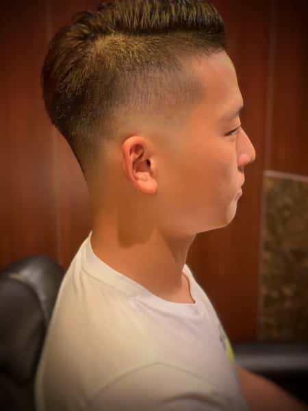 東京 丸の内 大手町 理容室 バーバースタイル七三ハードパート震災刈り