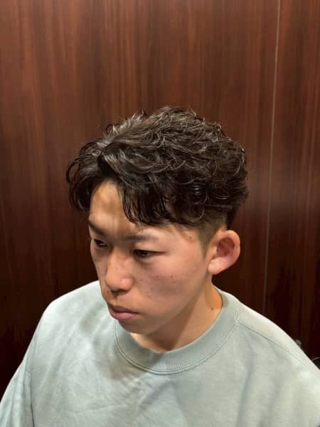 毛流れパーマ
