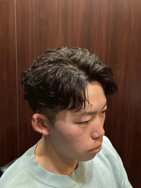 毛流れパーマ