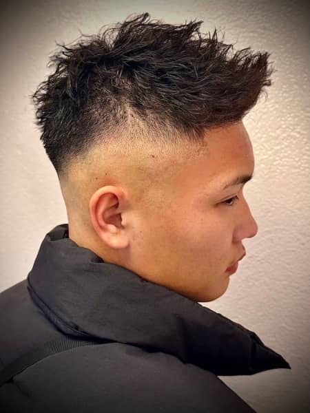 ミドルフェード×ピンパーマ