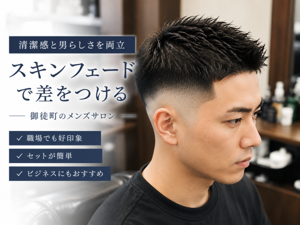 上野で清潔感を出したい男性におすすめのビジネスフェード