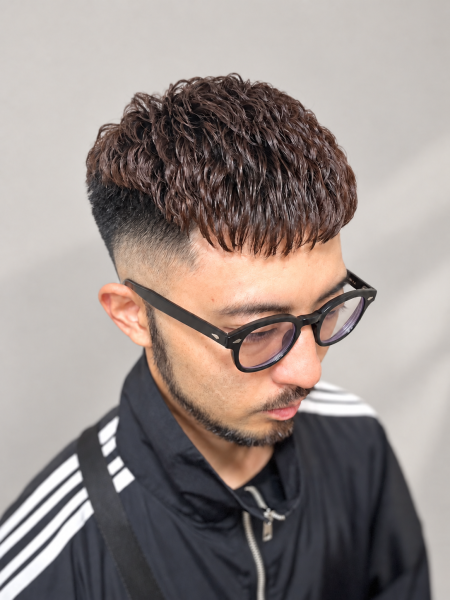 クロップスタイル×アイロンパーマ