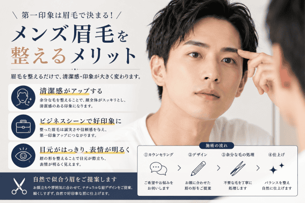 メンズ眉毛を整えるメリット