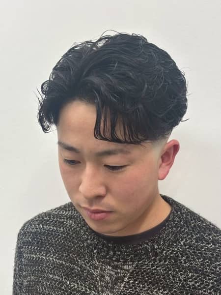 清潔感◎大人の波巻きフェード