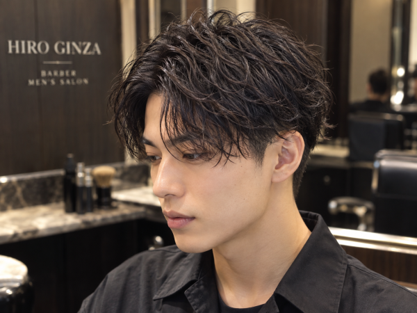 横が膨らむ男性に｜上野で自然にまとまるビジネスパーマ