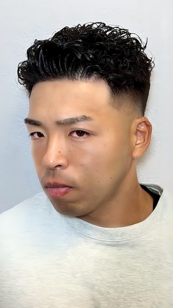 だんじり前にバチッと！男気全開の極道パーマ