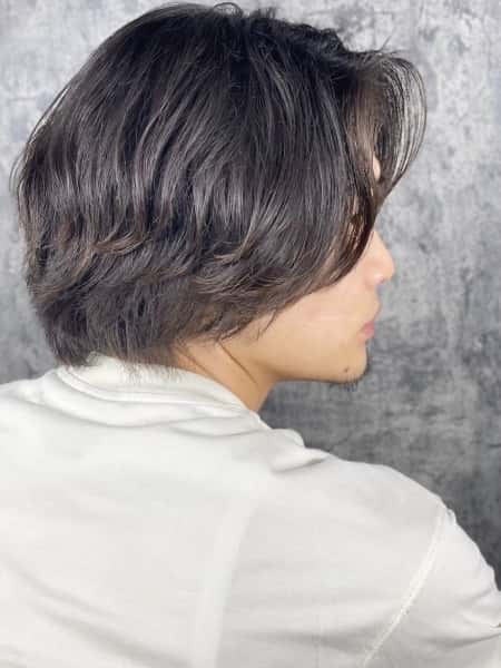セミロングセンターパート