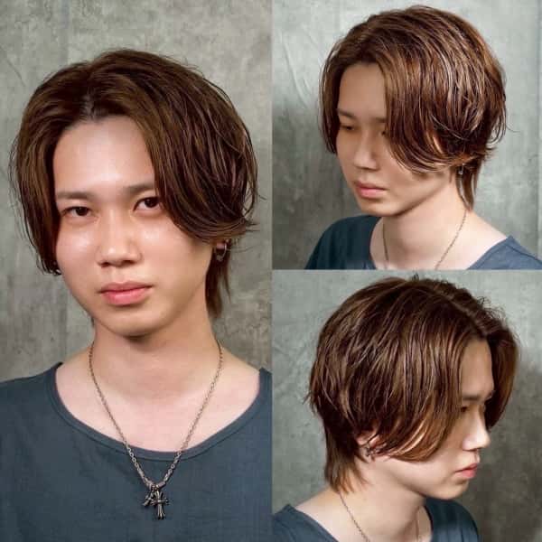 艶感重視のセンターパート