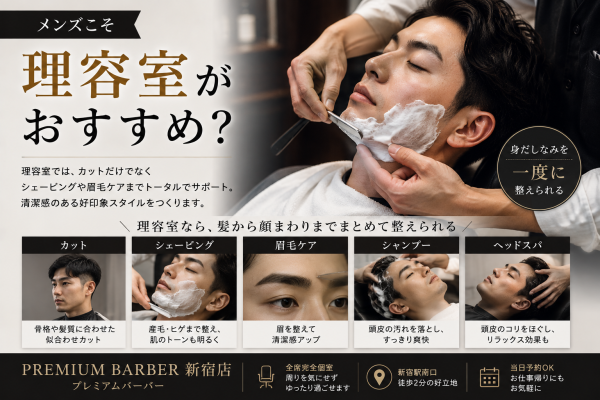 メンズこそ理容室がおすすめ？