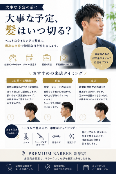 大事な予定、髪はいつ切る？