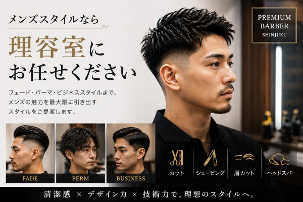 メンズスタイルなら理容室にお任せください