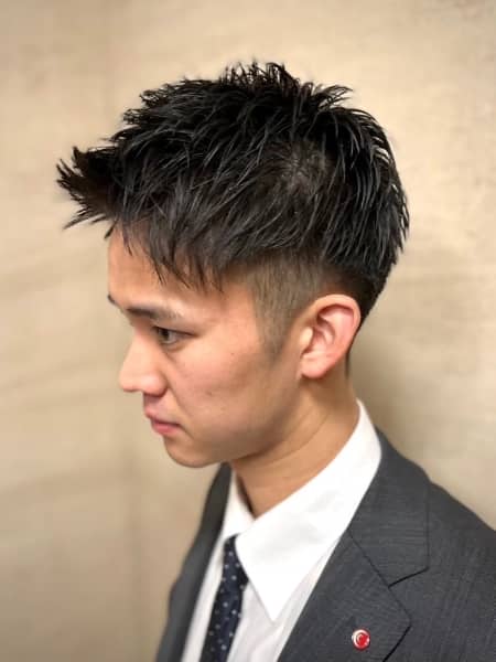 ビジネス好印象の束感ショート