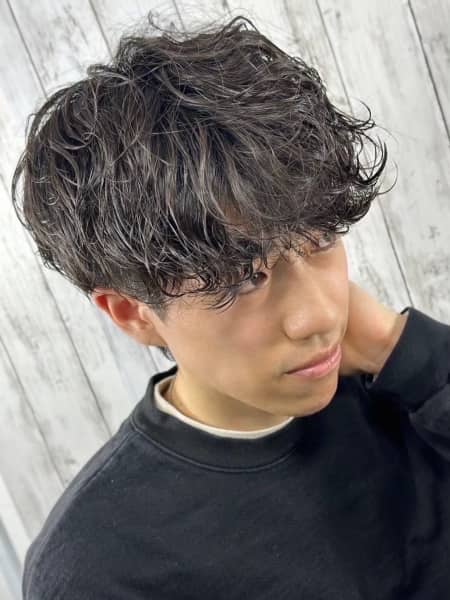 【HIRO GINZA】無造作ニュアンスパーマ×マッシュウルフ