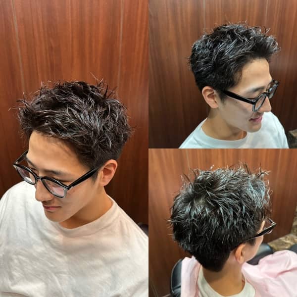 ピンパーマ スパイキーショート