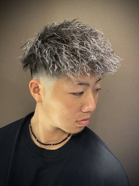 ホワイトメッシュ ツイストスパイラルパーマ