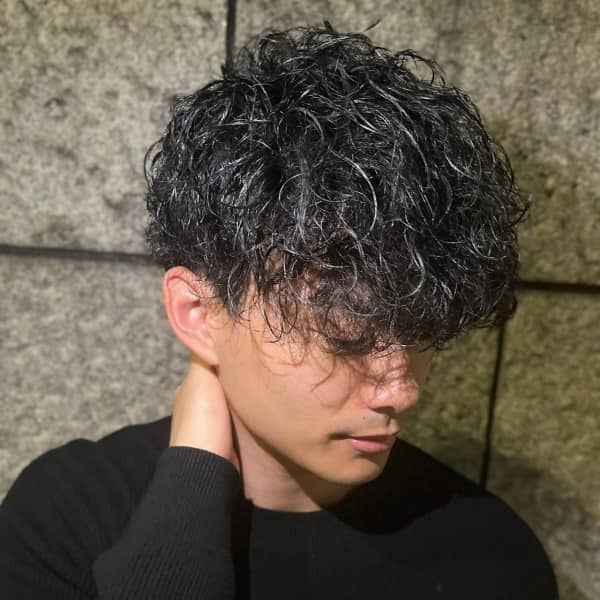 波巻きパーマ