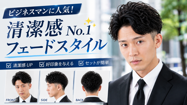 ビジネスマンに人気！清潔感No.1フェードスタイル