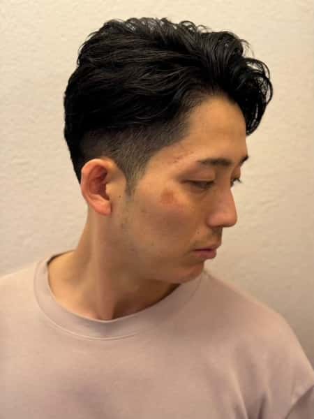 ツーブロックオールバック