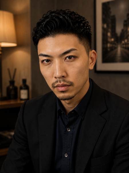 艶感パーマ×フェードで魅せる大人スタイル