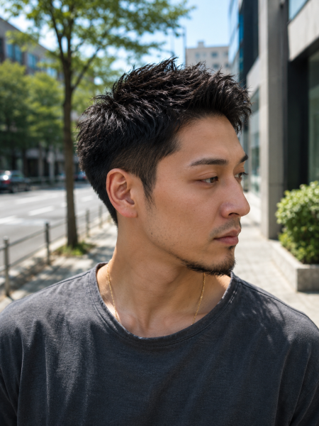 清潔感と男らしさを両立。大人のフェードショート