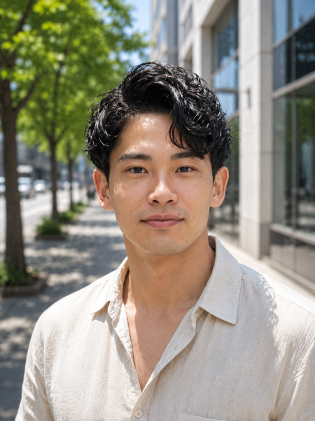 大人を上げる。艶感ウェーブ×アップバング