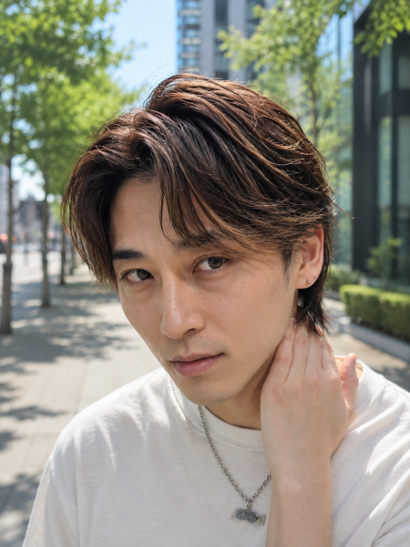 清潔感と洗練を両立。大人ミディアムウルフ