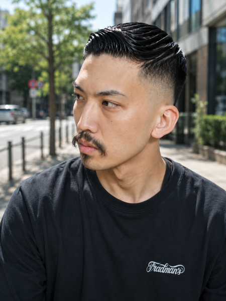 清潔感と男らしさ。大人のスキンフェードスタイル