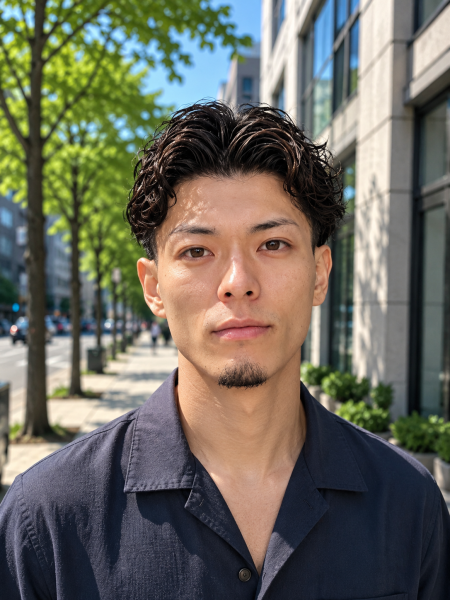 大人パーマで男を上げる。洗練されたセンターパート