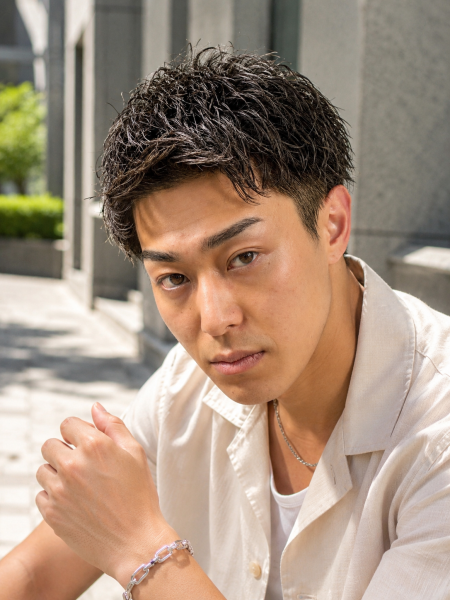 清潔感と色気を両立。大人のツイストスパイラル