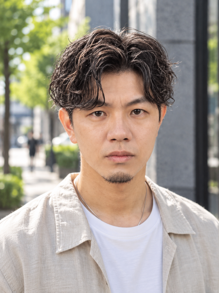大人色気漂う波巻きパーマ