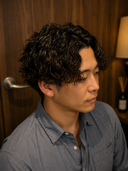 艶感で魅せる大人のスパイラルパーマ
