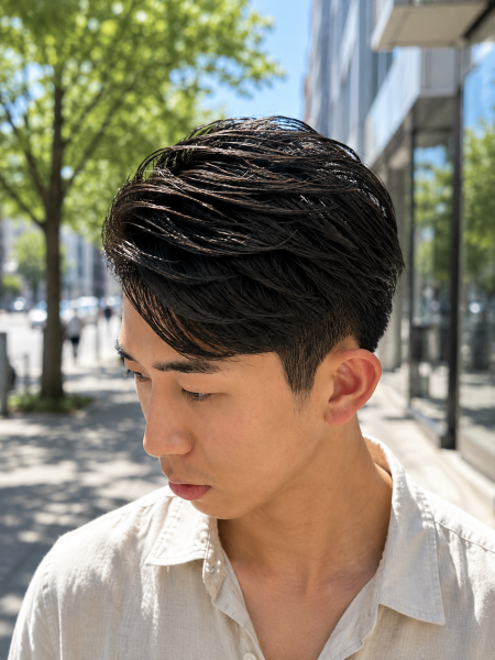 清潔感と品格を。大人のサイドパートショート
