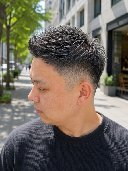 清潔感と品格を纏う。大人のフェードスタイル