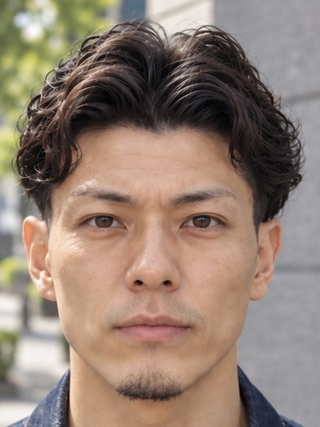 大人センターパート×ニュアンスパーマ