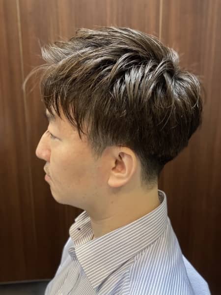 仙台 ナチュラルパーマ×ツーブロショート